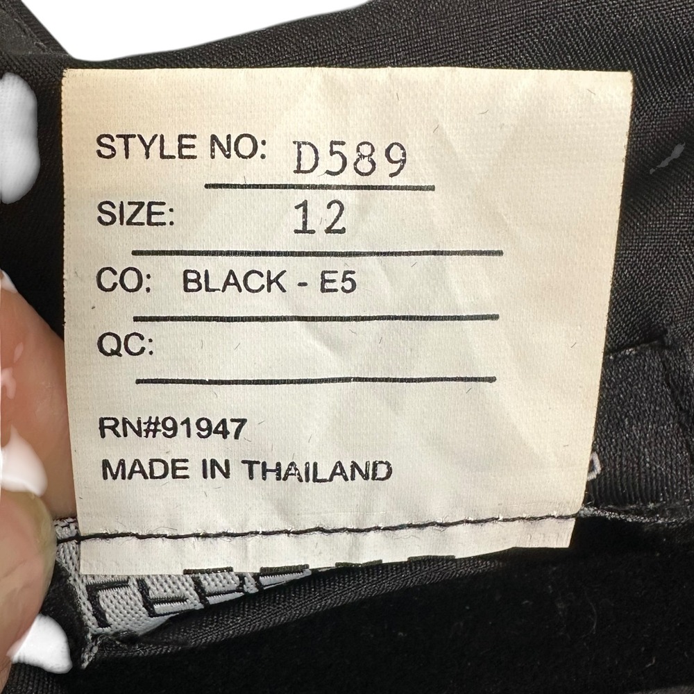 Alfred Sung Midi Dress High Low V-Neck Pleated Pocket Black‎ 12 Dupioni Satin - Picture 11 of 11